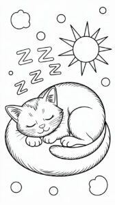 coloriage kawaii chat