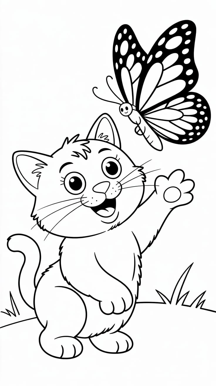 ausmalbilder katzen