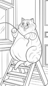 coloriage bebe chat