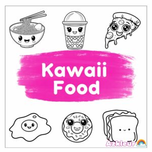 Cibi Kawaii da Colorare
