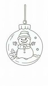 kerst kleurplaat kerstbal