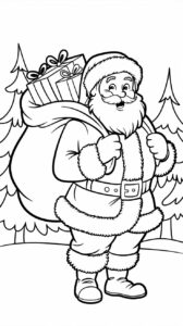 kerstman kleurplaat