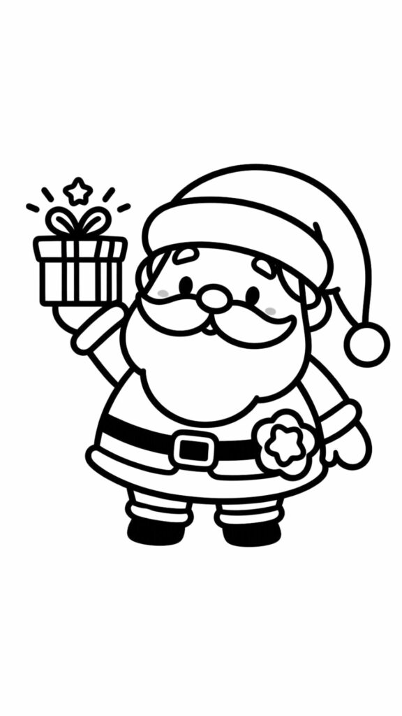 santa claus reindeer coloring pages