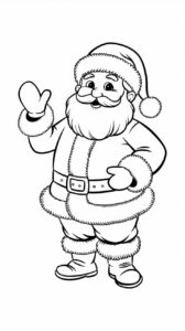 kerstman kleurplaat peuters
