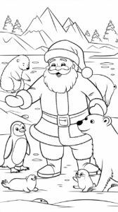 kerstman kleurplaat printen