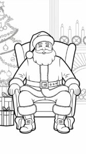kerstman kleurplaten