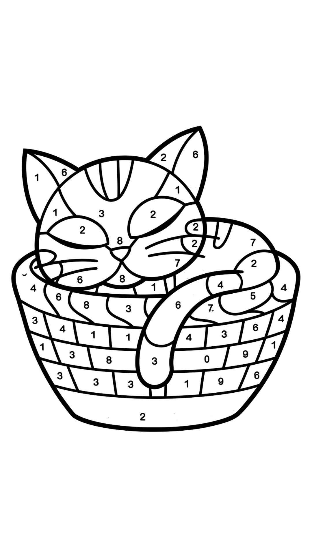 kleuren op nummer kind