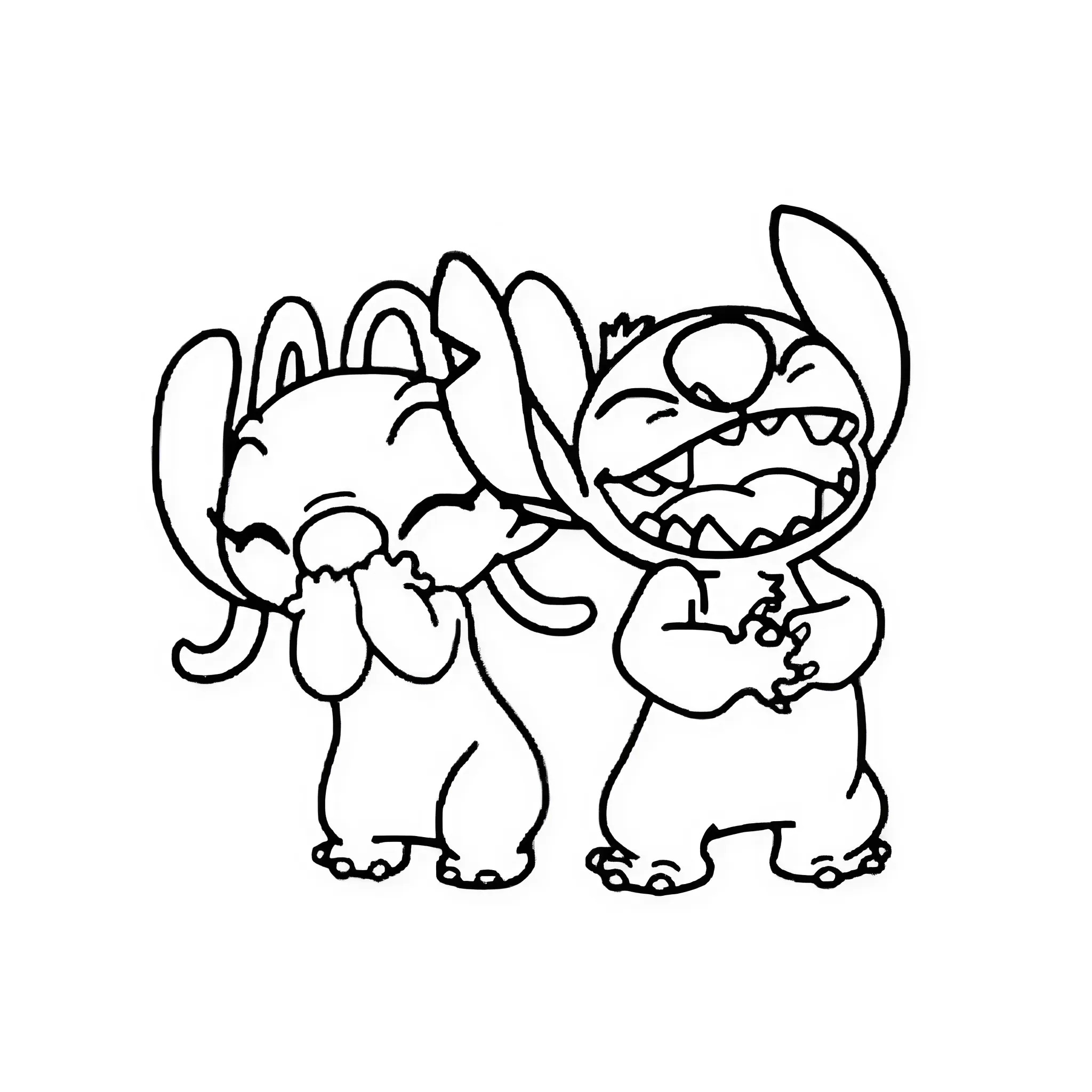 Coloriages Stitch Et Angel 12 Pages Imprimables T l chargeables Au Coloriages Stitch Et Angel 12 Pages Imprimables T l chargeables Au