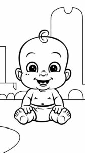 coloriage bebe