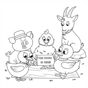 coloring pages farm