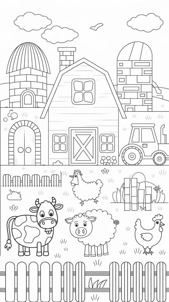 coloriage ferme maternelle