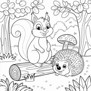 coloriage écureuil maternelle