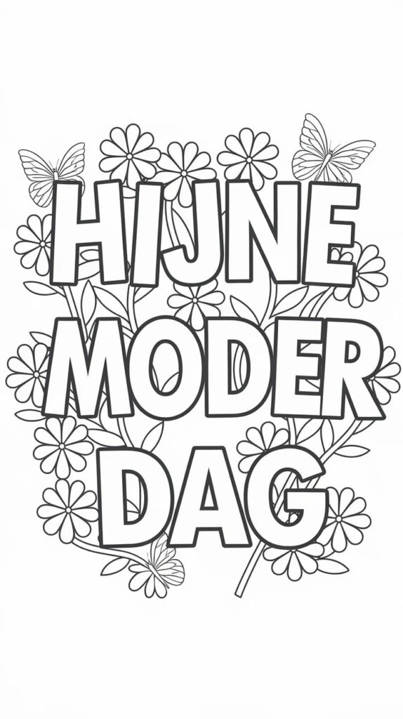 kleurplaat fijne moederdag