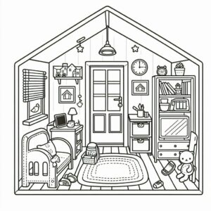 coloring pages house