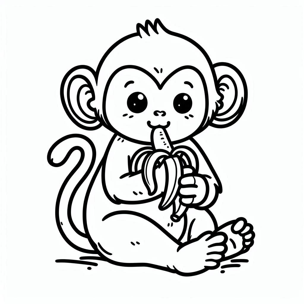 ausmalbilder affen