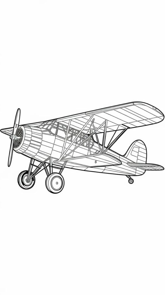 free airplane coloring pages