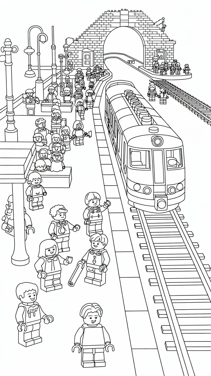 kleurplaat lego city