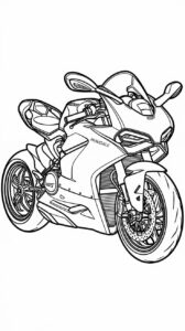 coloriage a imprimer moto