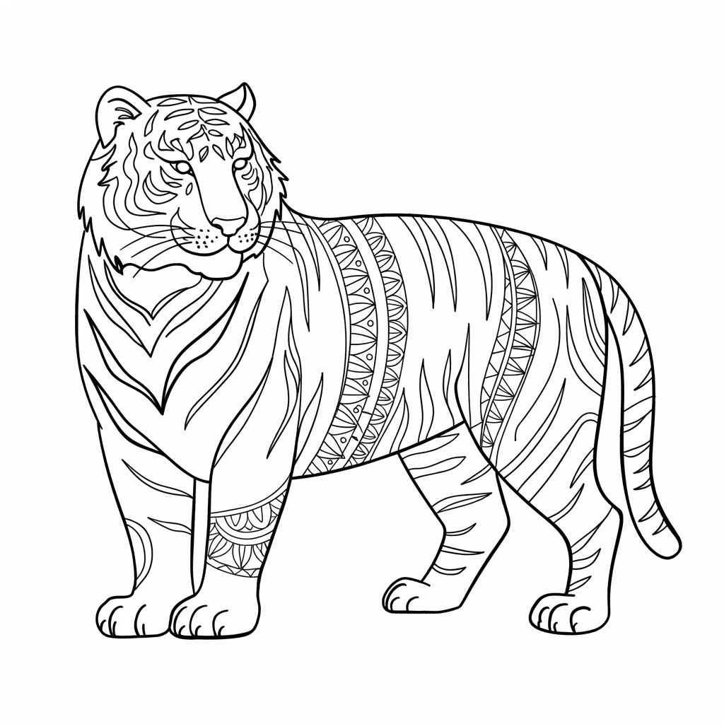 tigre colorare