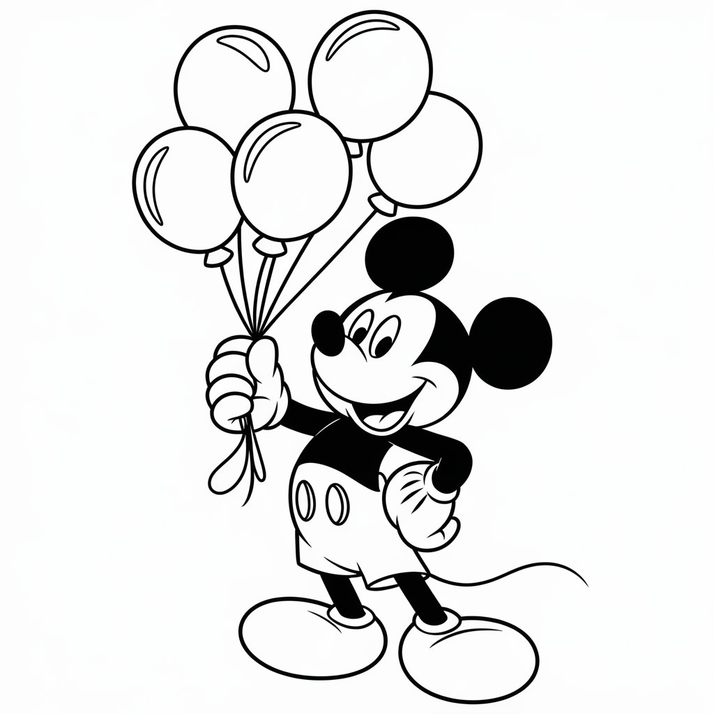 kleurplaat mickey mouse printen