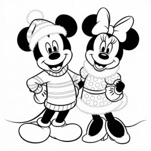 topolino e minnie da colorare