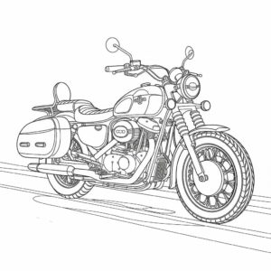 printable motorcycle coloring pages