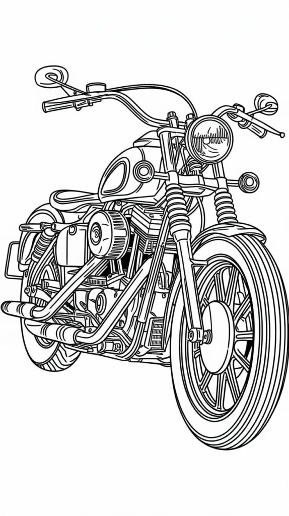 coloriage de moto de course