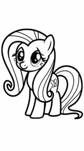 kleurplaat my little pony fluttershy