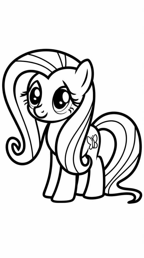 my little pony coloring pages fluttershy