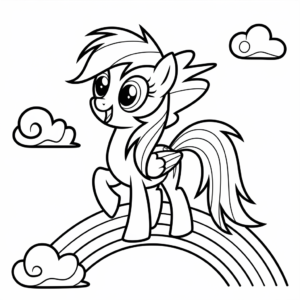 my little pony coloring pages rainbow dash