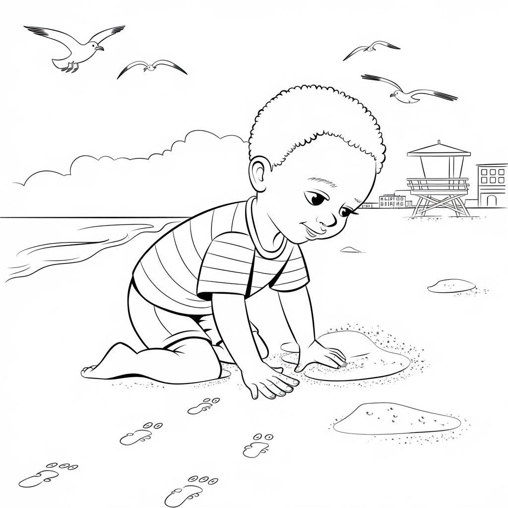 kleurplaat op vakantie