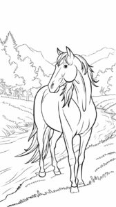 ausmalbild pferd kostenlos