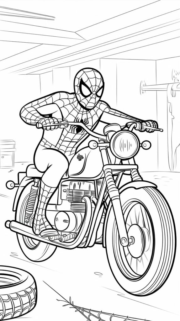 desenhos de moto para colorir
