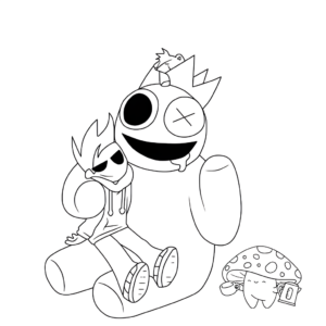 rainbow friends coloring page