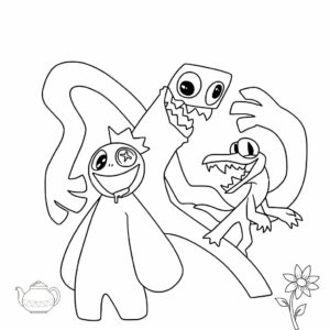 rainbow friend coloring pages