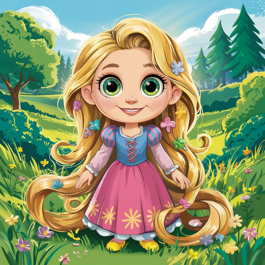 kleurplaat rapunzel