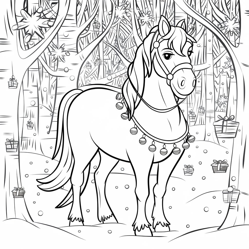 coloriage à imprimer cheval