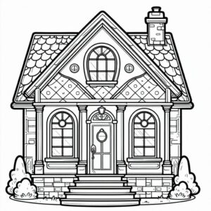 gingerbread house color pages