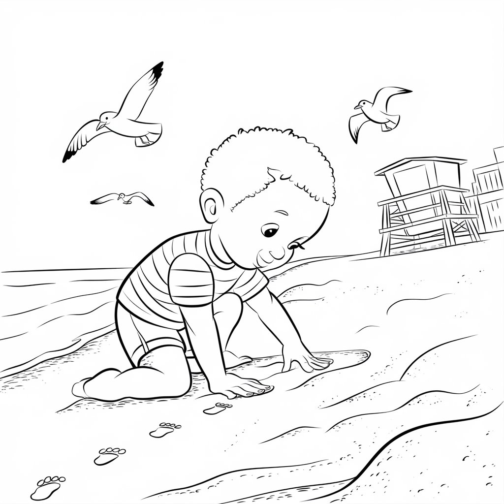 kleurplaat vakantie peuters