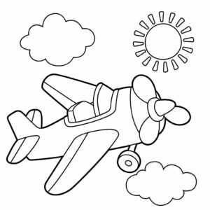 airplane coloring pages printable