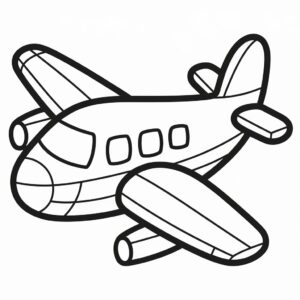 coloring page airplane