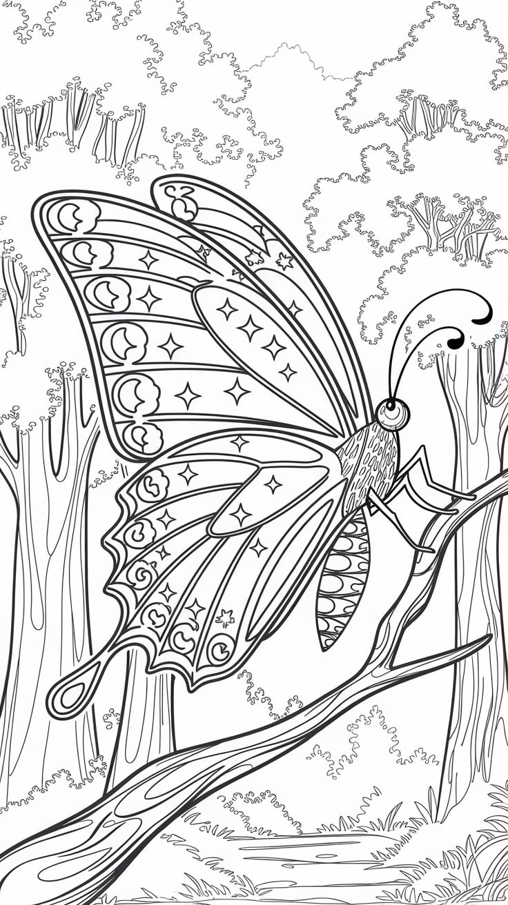 disegni farfalla da colorare