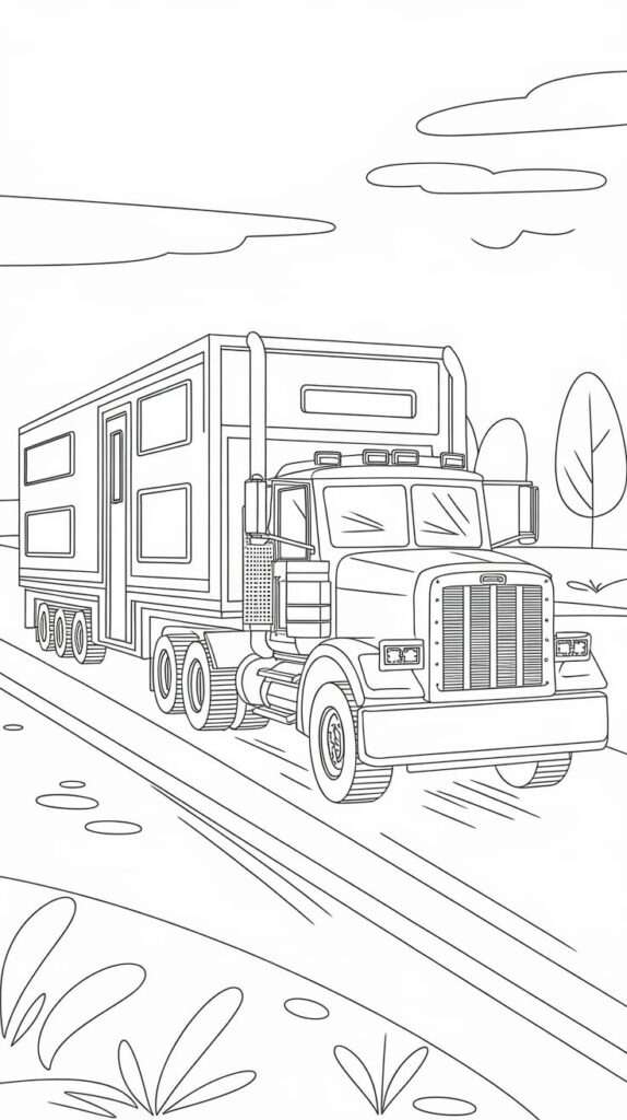 printable truck coloring pages