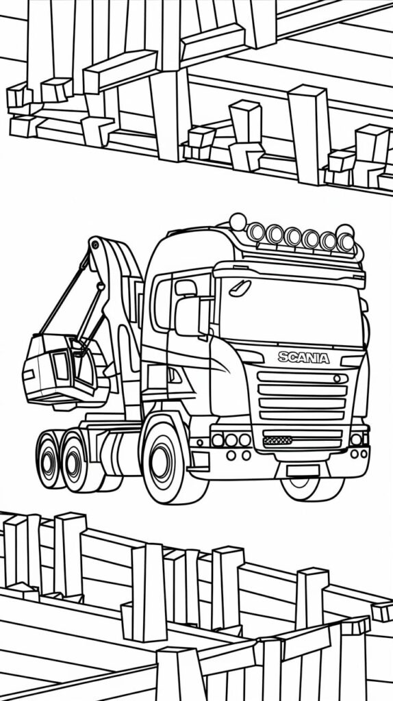 trash truck coloring pages