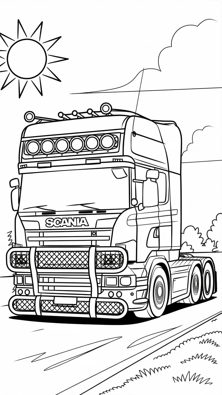 Scania Truck Coloring Pages 2025 Scania Truck Coloring Pages 2025