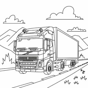 coloring truck pages