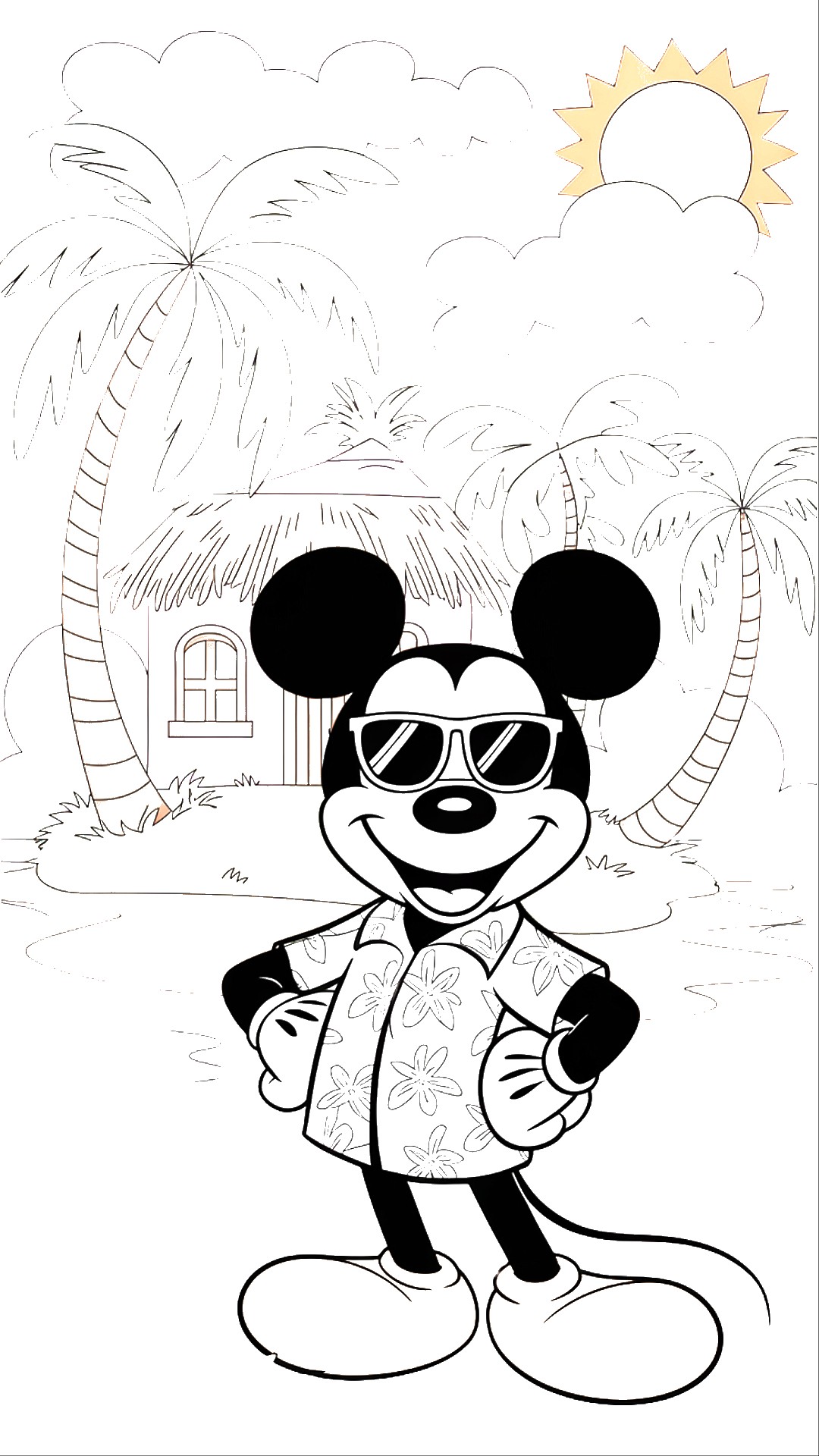 kleurplaat zomer disney