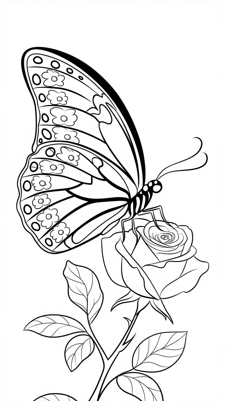 disegni da colorare di farfalle