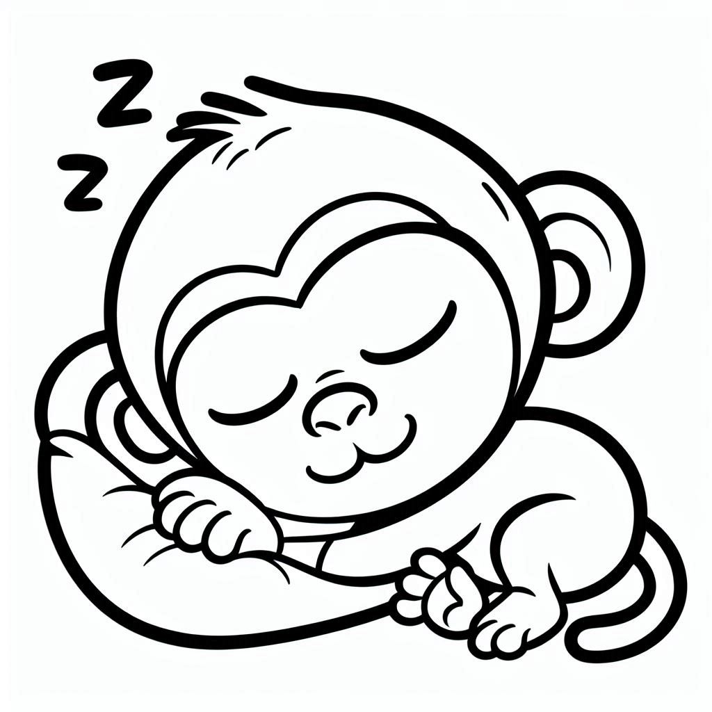 ausmalbild affe kostenlos