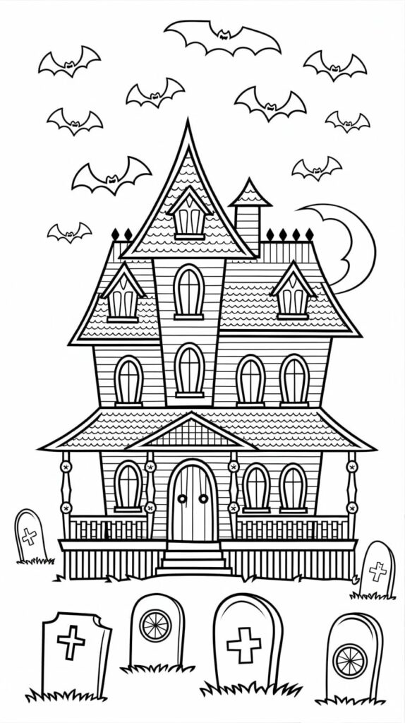 houses coloring pages